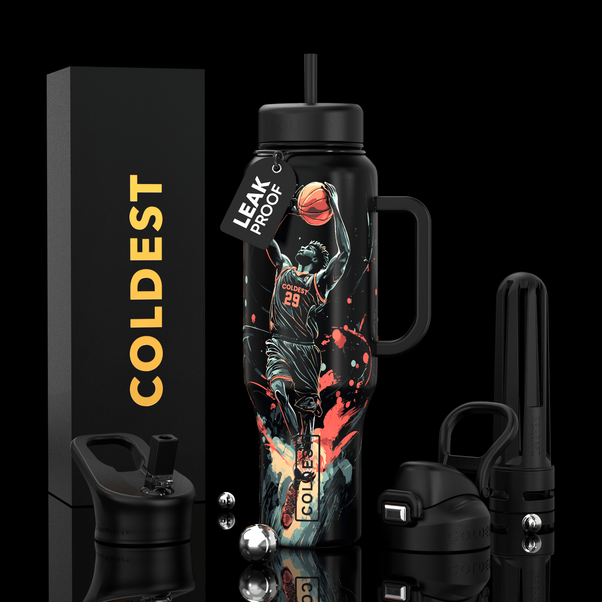 COLDEST 46oz Limitless Ultra V8 Water Bottle - Home HavenCOLDEST 46oz Limitless Ultra V8 Water Bottle