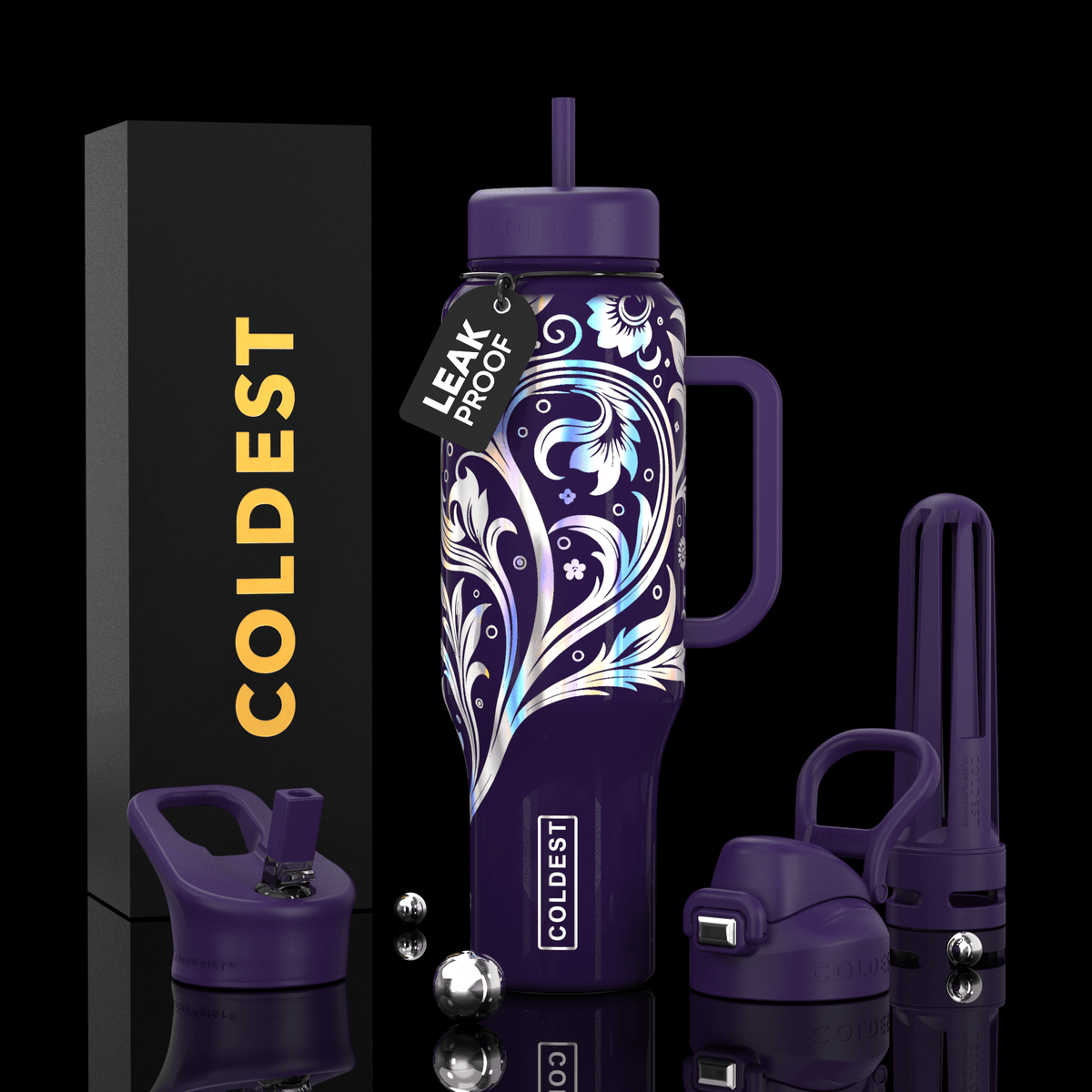 COLDEST 46oz Limitless Ultra V8 Water Bottle - Home HavenCOLDEST 46oz Limitless Ultra V8 Water Bottle