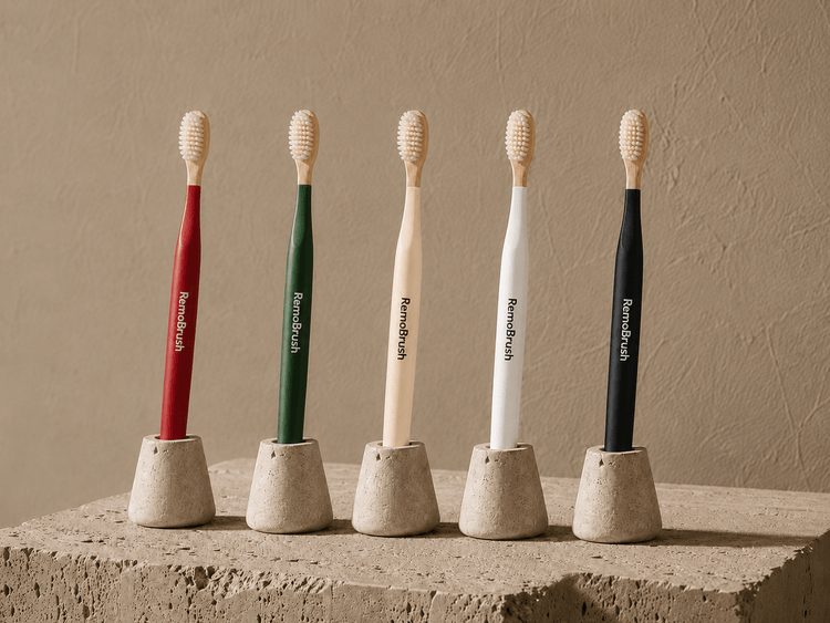 Natural miswak bamboo toothbrush set for everyday oral care